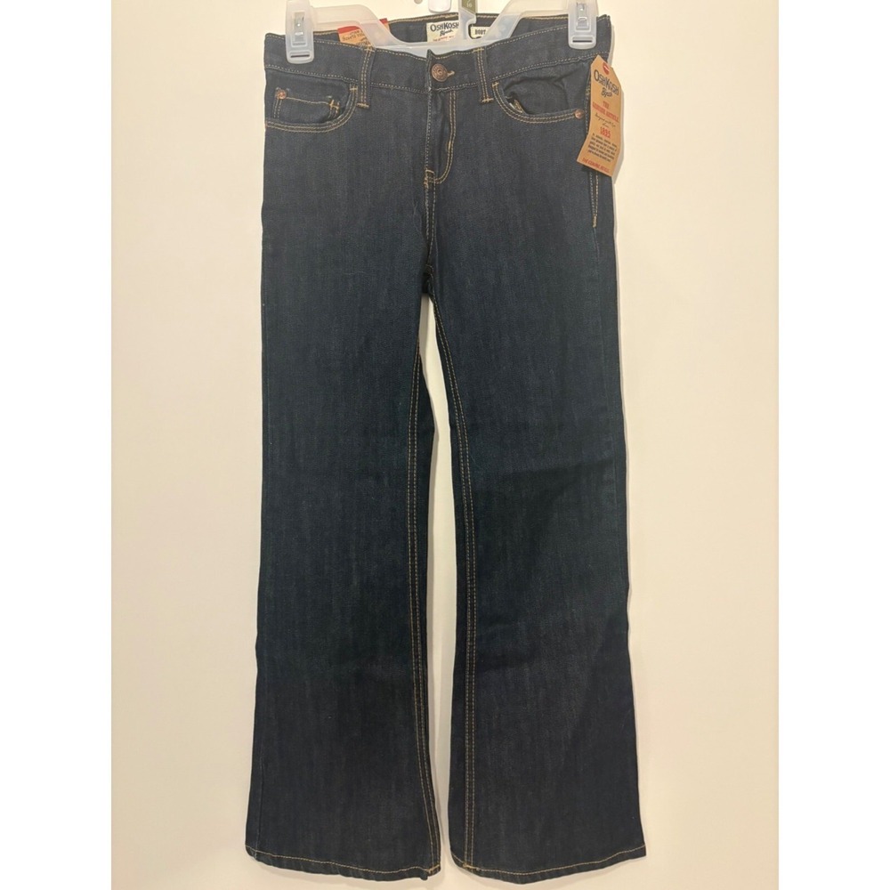 OshKosh Bgosh Girls Size 10 NEW WITH‎ TAGS Bootcut Jeans Dark Wash Denim
